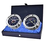 MASTER-MARINER - Set Regalo con Orologio e misuratore Comfort, Finitura cromata, quadrante con Bandiera Blu