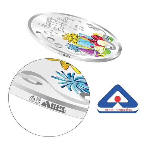 Image of Precious Moments Happy Birthday Silver Coin 10 Grams | 20 Gram | 50 Gram BIS Hallmarked 999 Purity with Gift Box by ACPL