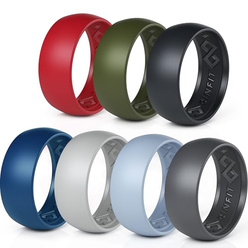 Rinfit Silicone bague flexible et résistante aux chocs pour homme et femme