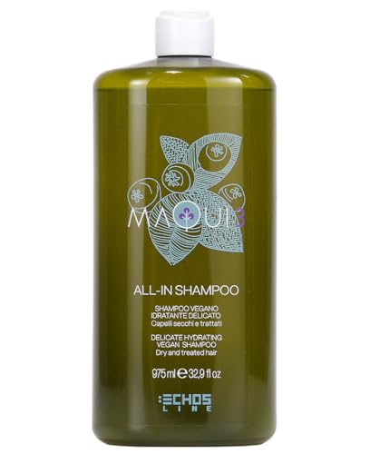 ECHOSLINE Maqui 3 All-in-Veganistische hydraterende shampoo voor droog en behandeld haar, 975 ml, meerkleurig, eenheidsmaat