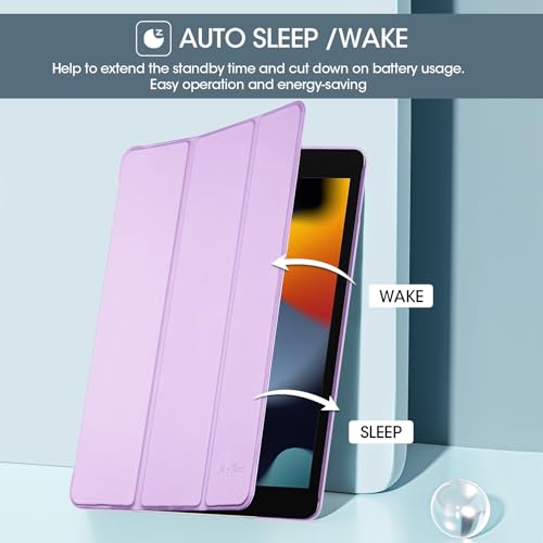 Image of ProCase for iPad 9th / 8th / 7th Generation Case 10.2 Inch (2021 /2020 /2019 Release), 10.2 iPad Case 9th / 8th / 7th Gen Cover, Slim Smart Cover with Translucent Hard Shell Back -Violet
