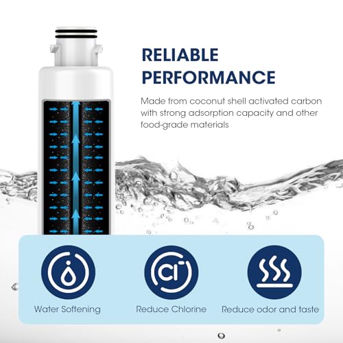 Image of MARRIOTTO MIWF6200 Water Filter Replacement for Midea MIWF6200, MRS26D5AST, MRS26D7AST, MRQ22D7AST, MF-2008-R2, NS-WF26SS0-1, Zline MIWFT2100, RFM-W-36, WF200, SJWF200, SJG2254FS, NSF42, (1 Pack)