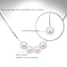Sereney 40th Birthday Gifts Women 925 Sterling Silver Necklace Pearls Necklace with Four Pearls as 1986 40th Birthday Gifts for Women Female or Gifts for 40 Year Old Wife, Birthday Jewelry for Women