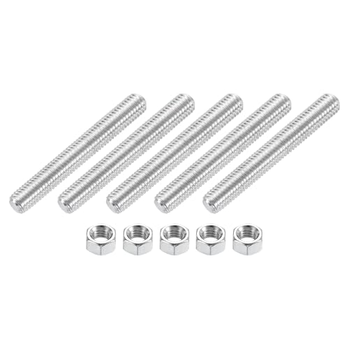 QUARKZMAN 3/8-16 Vollgewinde-Stange, 5 Stück 304 Edelstahl Langgewindeschraube 3,1 Länge Rechtsgewinde für Möbelmontage Befestigung