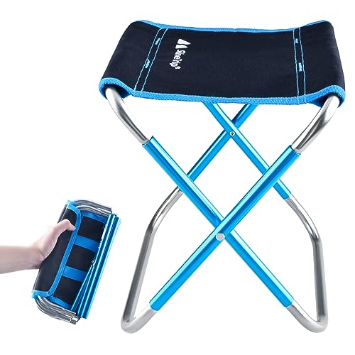 Azarxis Mini Camping Taburete Silla Asiento Plegable Bajo Peso Ligero Heavy Duty Compacto...