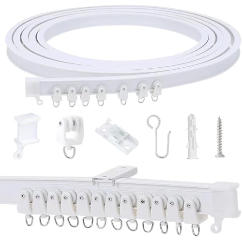 Image of HASTHIP Ceiling Curtain Track Rail with Installation Kit for Divider Use