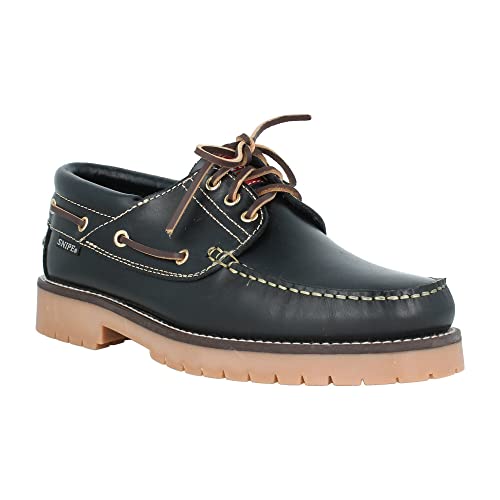 Snipe Scarpa nautica nera da uomo - pelle Blu