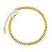 Produktbild ChainsPro Damen Edelstahl Panzerkette Fußkettchen 6mm Fußkettchen 18K Vergoldet Fußkette Knöchel Verstellbare Fußkettchen 25cm + 5cm Verlängerungskette für Damen/Mädchen