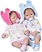 BNFD Poupées bébé Jumelles Nouveau-nées, poupée réaliste de 17 Pouces poupée de Renaissance poupée de bébé en Silicone réaliste bébé réaliste poupées de Couchage Nouveau-né Reborn wi