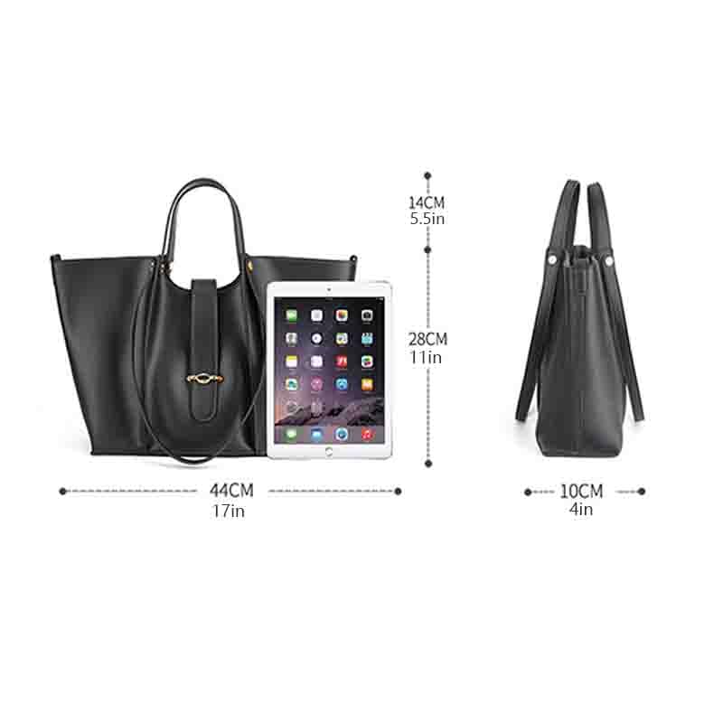Women's handbag, Leather large capacity stylish simple and multifunctional single shoulder bucket bag3