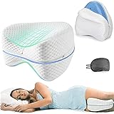 Almohadas posicionadoras de Pierna, Mejor para Pierna, Espalda, y Rodilla Pain, cuña de Espuma con Efecto Memoria Contour Pierna Almohada con Funda extraíble (Blanco)