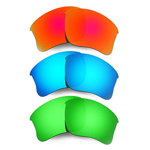 Verres Flak Jacket XLJ polarisés rouge bleu vert pour le cyclisme et le trail