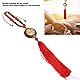 Hapivida Auto Rearview Mirror Decoration, Classic Chinese Buddha Pendant, Feng Shui Decor, Wealth Success, Mahogany, for Car Interior Bedroom Window Door Rail, Gift for Friends