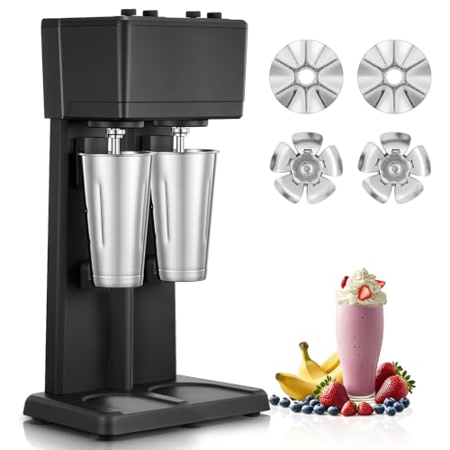 Commercial Double Head Milkshake Maker with Cups