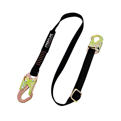 Image of FRONTLINE FALL PROTECTION LPO61SADJ Combat 6' Positioning Adjustable Restraint Lanyard | Workers | Shock Absorbing | ANSI Z359.13 & OSHA Applicable Standards