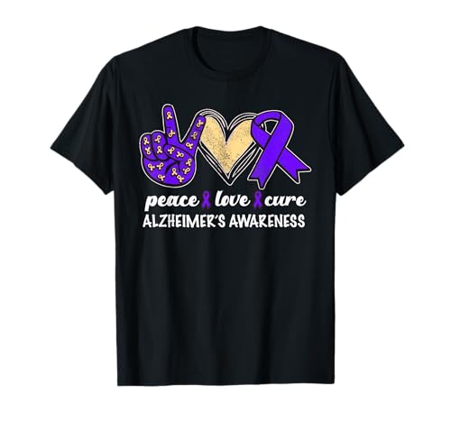 Peace Love Cure Alzheimer's Awareness Camiseta