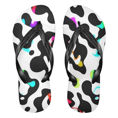 Black White Flip Flop Beach Summer Casual Sandal for Women & Men Shower Shoes 20861892