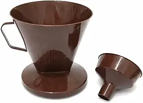 Coador de Café com Adaptador para Garrafa Térmica Marrom Plástico mediaval firme suporte filtro