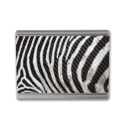 Image of MightySkins Carbon Fiber Skin Compatible with Microsoft Surface Laptop Go 3 (2023) Full Wrap Kit - Zebra Closeup | Protective, Durable Textured Carbon Fiber Finish | Made in The USA
