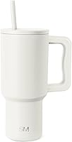 Vista 72 de Simple Modern - Vaso de 30 onzas con asa y tapa con pajita, taza de viaje de acero inoxidable aislada compatible con portavasos, colección Trek