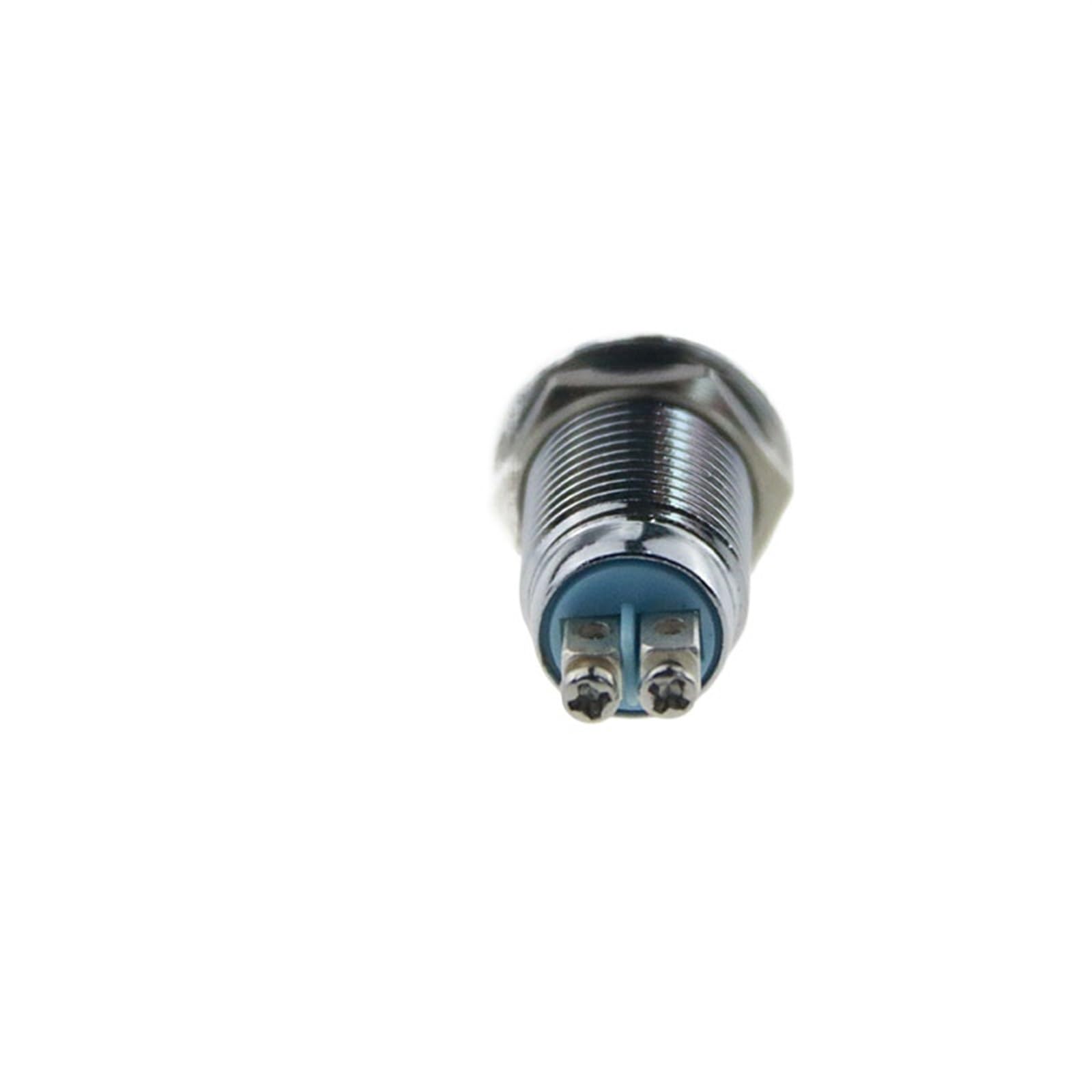 10 sztuk wodoodpornych metalowych wskaźników LED 12 mm, 3/6/12 V/24/110/230 V, czerwony, zielony, niebieski, żółty i biały. (żółty, 12 MM-3-6V)
