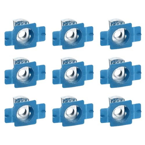 QUARKZMAN 60 Stück Nutensteine Nut, M10x1.5mm Hammermutter Hammerkopf Befestigungsmutter T Nutmuttern Sortiment Kit für Aluminiumprofil Extrusionsschlitz Schiene