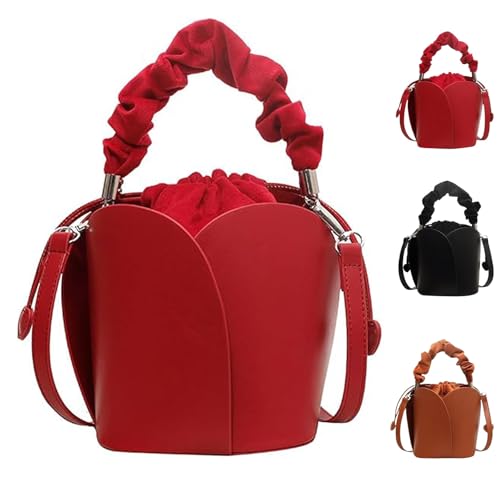 Sac pétale créatif rouge grand format pour femme, sac à main polyvalent élégant