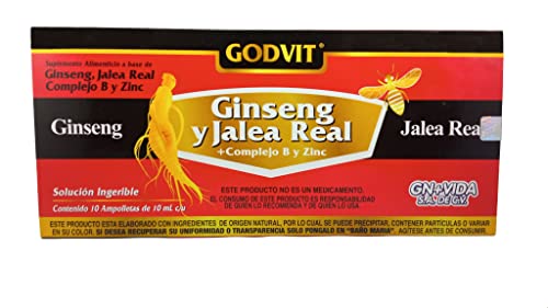 GODVIT Ginseng y Jalea Real + Complejo B y Zinc