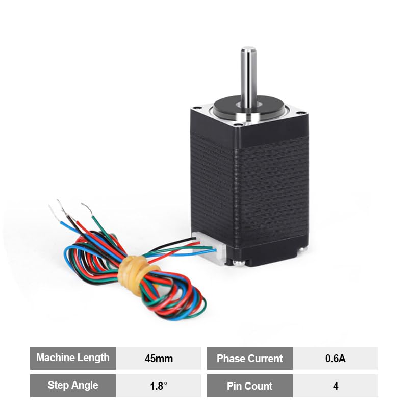 1Pc 28 Step Motor 2phase 4 Lead 1.8° Nema 11 28mm 34 40 50mm Length Low Noise Mini High Torque Stepper(28-45)