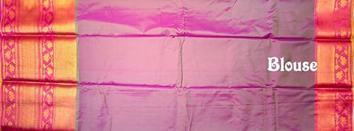 Image of VFCollections Women's Kanchipuram Silk Pure Pattu Sarees With Blouse