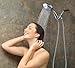 G-Promise High Pressure Shower Head 6 Spray Setting with Adjustable Solid Brass Shower Arm Mount and Extra Long Flexible Stainless Steel Hose (Chrome)
