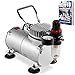 PointZero 1/5 HP Airbrush Compressor - Portable Quiet Hobby Tankless Oil-Less Air Pump