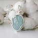 Designs by Nature Gems Handmade Women’s Aquamarine Necklace 24 Inch Chain Silver Plated, March Birthstone