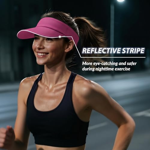 Image of Sukeen Women's Adjustable Fit Runners Lightweight Comfort Performance Visor, Sports Sun Visor One Size Fits Most