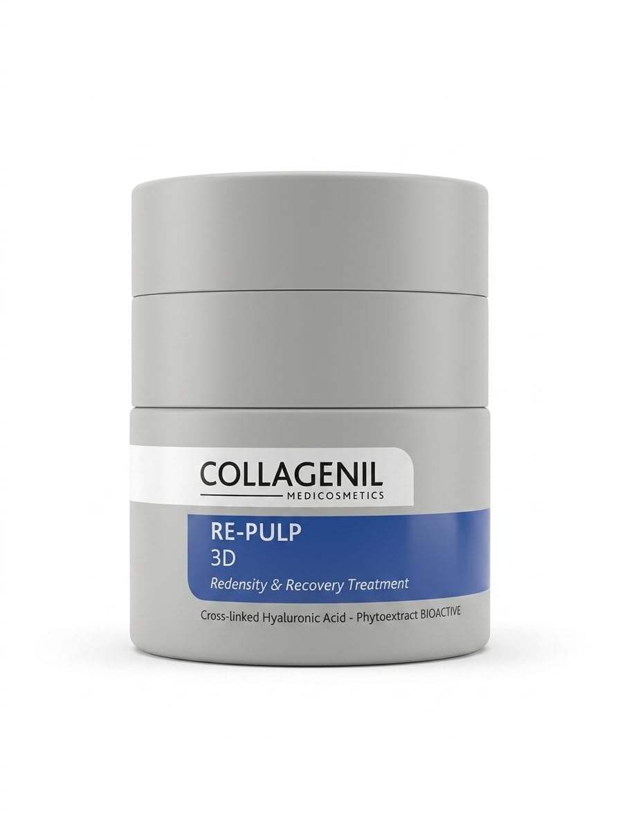 Collagenil Re‑Pulp 3D Anti‑Aging Gesichtscreme – Tages‑ und Nachtcreme mit Hyaluronsäure & Kollagen, aufpolsternd und straffend für Gesicht, Hals & Dekolleté, Made in Italy, 50 ml