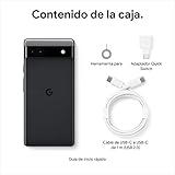 Google Pixel 6a smartphone 5G Android libre con c mara de 12 megap xeles y bater a de 24 horas de duraci n de color Carb n
