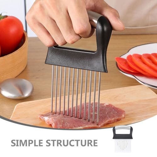 Cortador de cebolla multiusos acero inoxidable con mango seguro miniatura 6