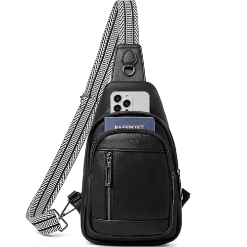 Image of cakang Womens Sling Bag Crossbody Bags for Women Vegan Leather Sling Backpack Daypack Fanny Pack Crossbody Purse Travel