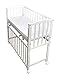 Rundum24 Beistellbett Babybett 90x40cm höhenverstellbar weiß inkl. Matratze Räder NEU