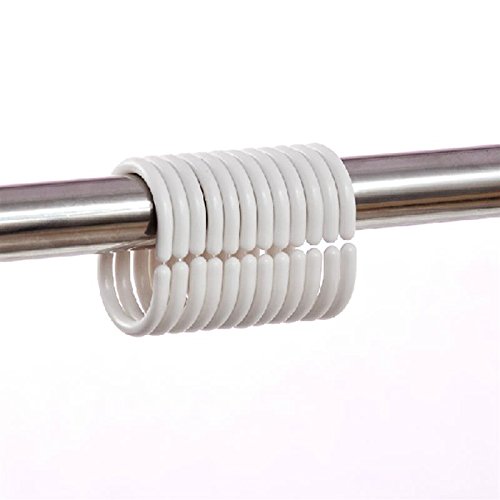 Pack of 12 Shower Curtain Hook Hanger Plastic Rings Amazon.in Home