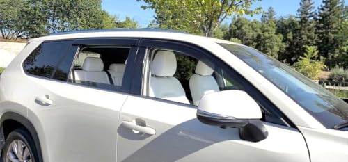 Image of 2024-2026 Tape-On Rain Guards for Toyota Grand Highlander Side Window Visor Deflectors & for Lexus TX 350 500h, Durable Tinted Vent Shades 2025
