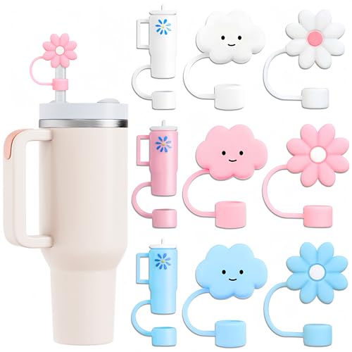 Novastar for Stanley Straw Cover - for Stanley Cup Accessories for Stanley Cup Straw Covers for Stanley Straw Topper 10mm Reusable 9Pc