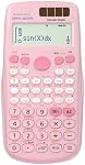 Scientific Calculator 417 Functions (991ES Plus), Solar & Battery Dual Power, 4-Line Display Pink Math Calculator for High School & College Students, Teachers (Pink)