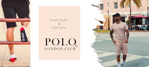 Kit 12 Meias Soquete Algodão e cano médio Polo London Club Masculina