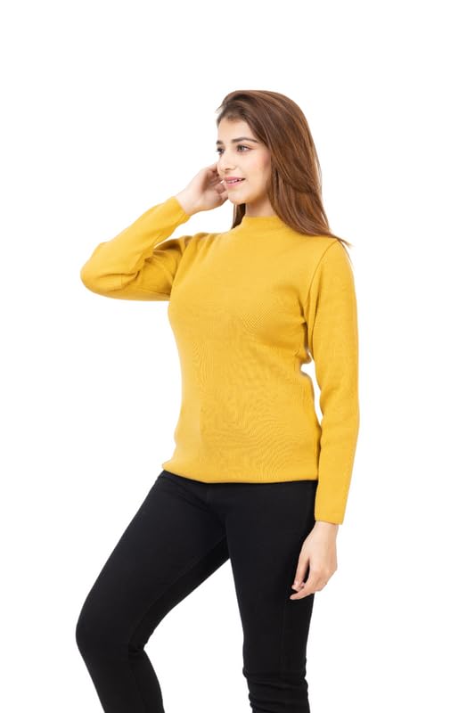 Image of TWENTY ME Winter Wear Casual Solid Acrylic Soft & Warm High Neck Skivvy for Women's