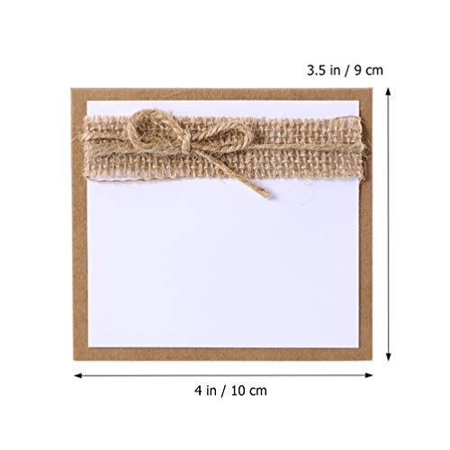 Cartão de nome retrô Amosfun Rústico para assento de casamento, cartão vintage, cartão de mesa, cart