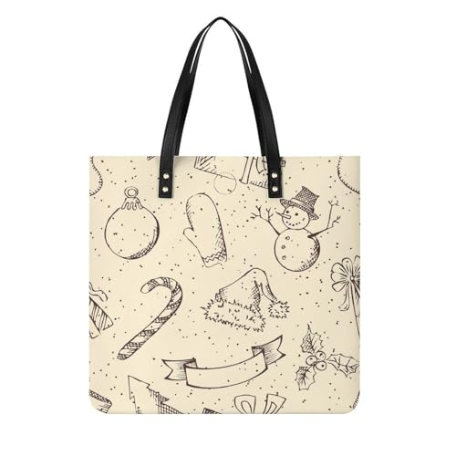 Tote bag bonhomme de neige Noël pour vos voyages - Sac à bandoulière shopper chic