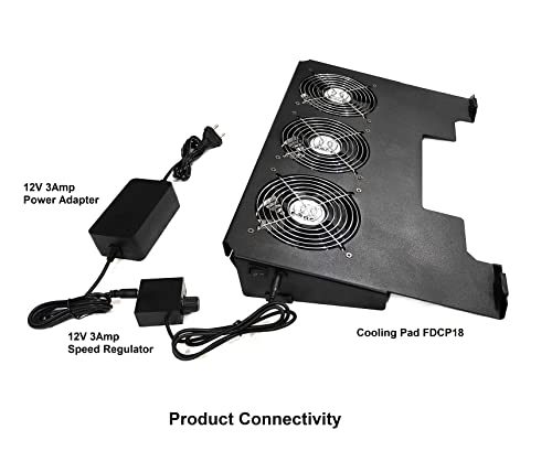 Image of FourDot Industrial High Speed Laptop Cooling Pad for Gaming Laptops (15.6 Inch Revision D)