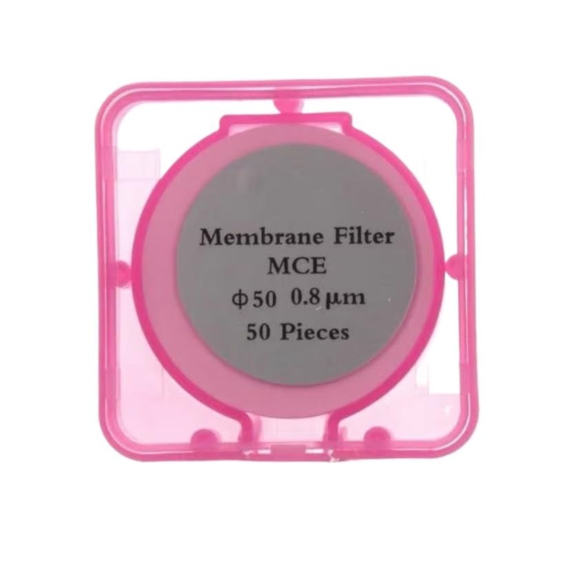 Laboratory microporous Membrane, Filter MCE Diameter 50mm microporous MCE Membrane Pore Size 0.45 um 0.2 um 0.8 um 50 Circles(0.8um- Pink)