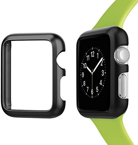 Josi Minea Apple Watch [42mm] Aluminum Protective Shell Bumper Case Cover - Premium Anti-Scratch & Shockproof Shield Guard for Apple Watch Series 3, 2 & 1-42mm [ Black ]